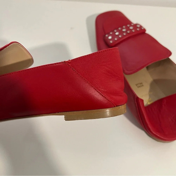 Vera Pelle bagatt  red leather loafers size 38 - Picture 8 of 9
